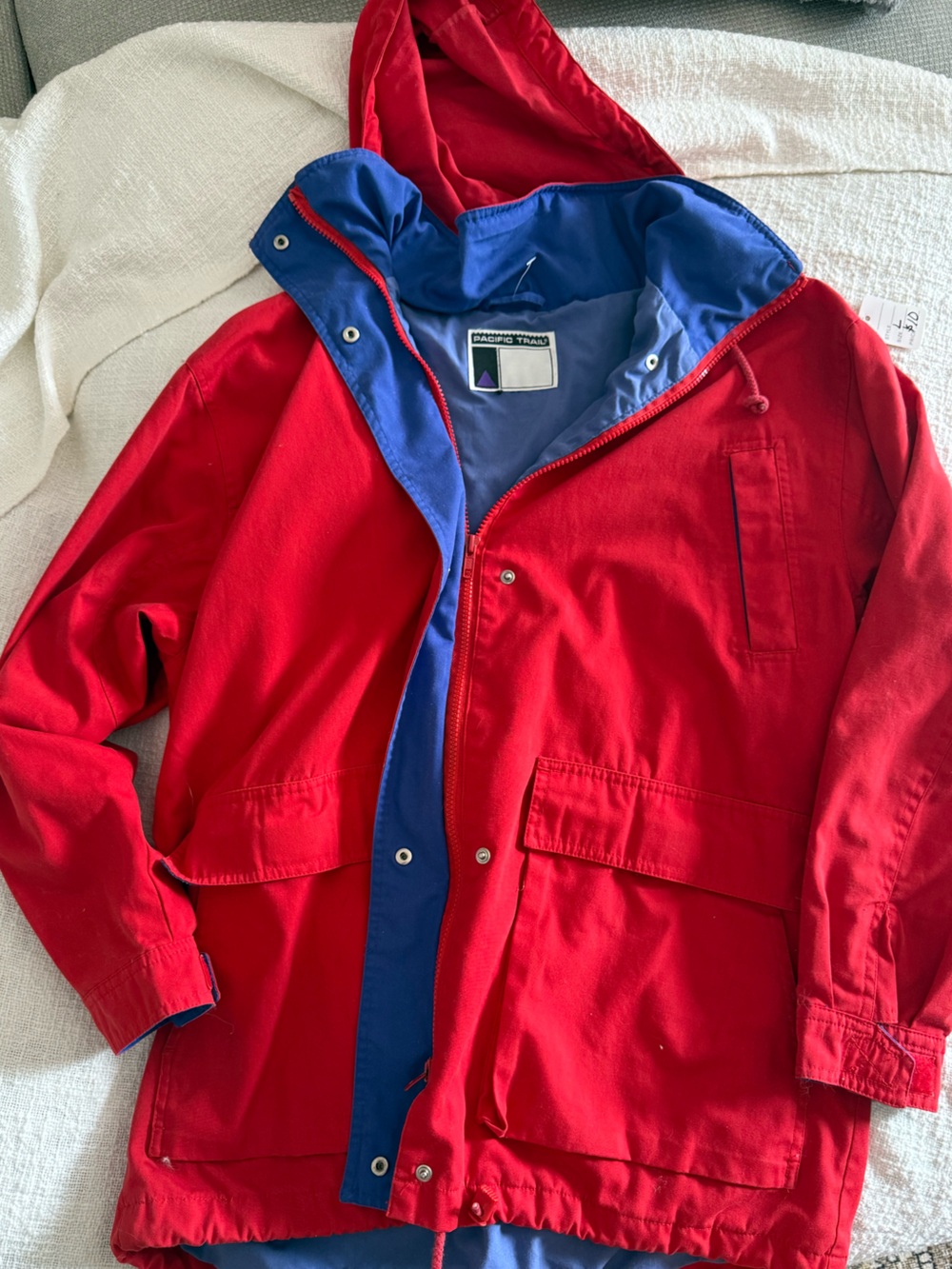 Pacific Trail Red Jacket with Blue Trim